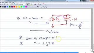 Voltage of capacitor with current sources