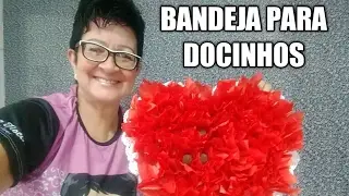 Bandeja para docinhos em papel de seda - Aula 103