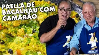 RECEITA DELICIOSA DE PAELLA DE BACALHAU E CAMARÃO DO CHEF TAICO COM CONVIDADO ESPECIAL