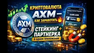Криптовалюта AXM &mdash; как заработать 🔥 Стейкинг + партнерка в одном приложении