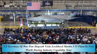 Министр обороны США Пит Хегсет посетил завод Lockheed Martin по производству истребителей F35.