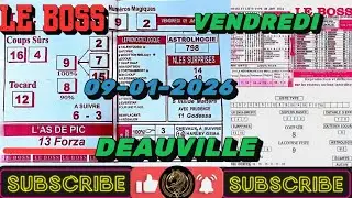 Pronostics Quint&eacute; Gagnants | Le BOSS Quint&eacute; |DEAUVILLE &ndash; 09-01-2026