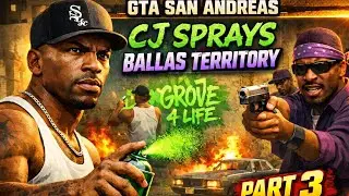CJ Enters Ballas Territory | Spray Gang Name Mission | GTA San Andreas#part3