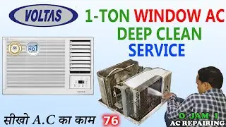 Voltas 1 ton window ac deep clean Service - Learn Window AC Servicing full process