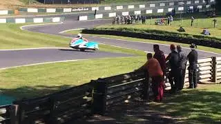 Stewart Lithgow and Iain Souter doing low flying acrobatics. Cadwell Park