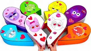 ✨Paper DIY✨ Incredibox COUPLE Love SPRUNKI with HEART SUS MOD Blind Box Unboxing | Blind Bag | ASMR
