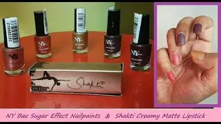 NY Bae Sugar Effect Nail Polish Review | Swatches | Application | Sprinkles Sundae | Matte Lipstick