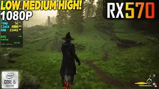 Hogwarts Legacy RX 570 - 1080p Low, Medium, High,