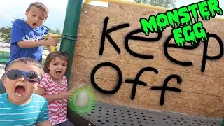 WE FOUND A MONSTER EGG AT THE PARK!!!