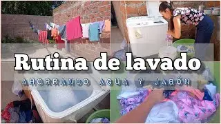 🧼RUTINA DE LAVADO || LAVADORA SEMIAUTOMÁTICA / Ahorrando agua y jabón || 🧺👕