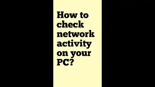 How to check network activity on your PC? #shorts