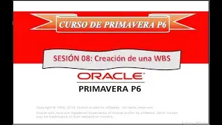 Curso PRIMAVERA P6 Sesión 08 Creación de una WBS
