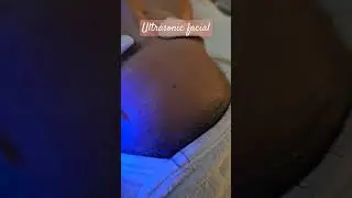Ultrasonic facial.  deep cleaning and exfoliation.