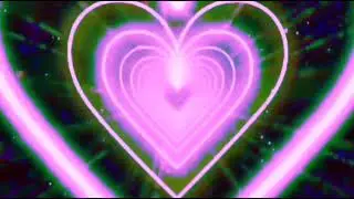 Pink Heart Tunnel Flowing Screensaver | Heart tunnel loop