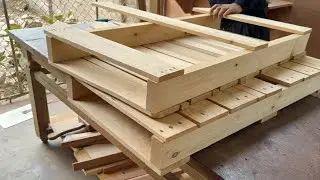 The BRILLIANT Pallet Idea Everyone Should See! Smart Folding Shelf