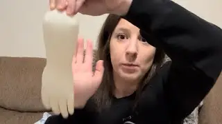 ASMR | Примерка медицинских перчаток XS после надувания