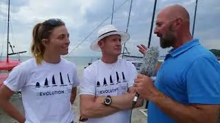 Nacra 17 Sailing - Interview with Stevie Brewin & Caitlin Elks - 2018 Europeans