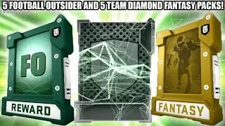 5 FOOTBALL OUTSIDER AND 5 TEAM DIAMOND FANTASY PACKS! | MADDEN 19 ULTIMATE TEAM