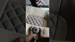 Innova back seat seat cover fitting adress hole cutting #automobile #automotiveaccessories #autoacce