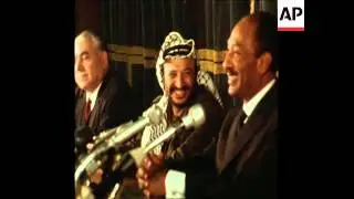 SYND 1-3-71 SADAT ADDRESSES THE PALESTINIAN NATIONAL COUNCIL
