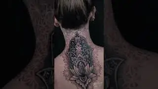 ☠️ A stunning Hamsa Hand with Geometric Dotwork Cover-up ☠️ Art by Ragil #tattoo #tattoogirl #bali