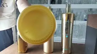 golden glass bottle