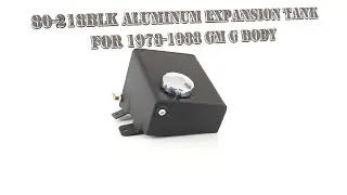 Canton Racing Products | 80-218BLK Aluminum Expansion Tank For 1978-1988 GM G Body Black Powdercoat
