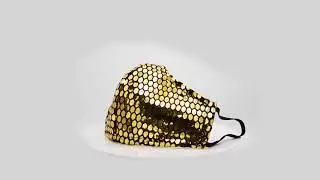 Gold sequins mask