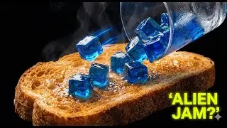 Melting Blue Cubes on Toast 🤤 | Satisfying ASMR #shorts