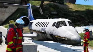 [GTA 5] UN AVION S'ÉCRASE EN VILLE | POMPIERS DE PARIS #74