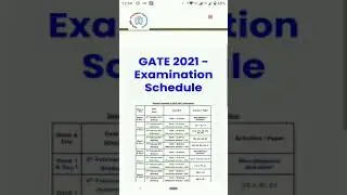 gate 2021 schedule I gate 2021