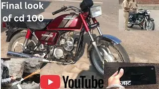 Check the look of cd100 | number plate install in cd 100 with custom maid bracket | #vlog#secondvlog