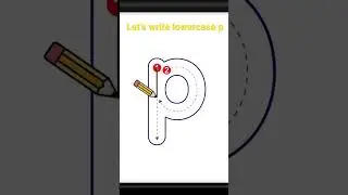 Learn how to write lowercase p. | ABC | Phonics | Tracing #shorts #learn #abc