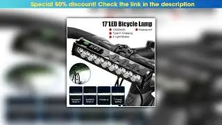 Flash Sale Bicycle Light Front 17LED 25500Lumen Bike Light 10000mAh Waterproof Flashlight USB Charg