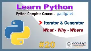Python - Iterator vs Generator in Tamil | Python Iterator and Generator usage in Tamil |Learn Python