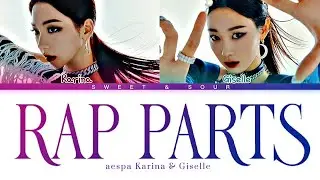 aespa Karina & Giselle - Rap Parts (Color Coded Lyrics)