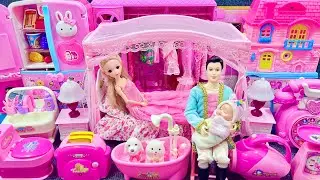 12 Minutes Satisfying Unboxing Super Barbie Princess Furniture Play Set, Barbie Doll Toy Review｜ASMR