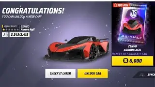 DS13 UNLOCKING ZENVO AURORA AGIL || AURORA PACKS OPENING || DRIVE SYNDICATE 13 || ASPHALT UNITE ||