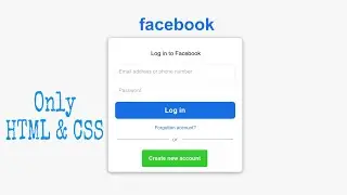 Coding Facebook login page using Html & CSS || Code Today