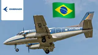 Embraer EMB-110 C Bandeirante pousando no Aeroporto Internacional de Bel&eacute;m. 