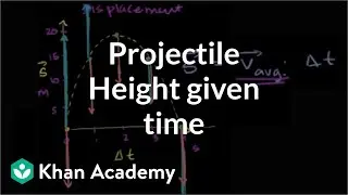 Projectile height given time | One-dimensional motion | Physics | Khan Academy