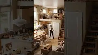 Modern Loft Interior Tour | Cozy Two-Level Apartment Design Inspiration #home #shorts