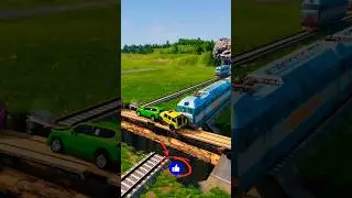 Flatbed Truck Mcqueen | Transportation with Truck - Pothole vs Car #000 - BeamNG.Drive