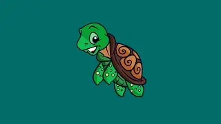 Tortoise Cartoon Vector Drawing in Adobe illustrator l Draw Vector #3