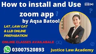 How to install and use Zoom Meeting App | #zoomapp #zoomapptutorial #justicelawacademy #latonline