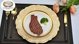 Professional embossed gold porcelain luxury dinnerware set manufacturer