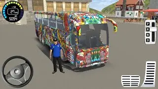 Real Uphill Bus Drive 3D Simulator - Offroad Coach Bus Driving 2025 - Android GamePlay