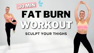 🔥30 Minute Thigh Sculpting HIIT Workout🔥Burn Fat & Build Lean Muscle🔥No Equipment Needed!🔥
