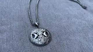 Preget livets tre anheng halskjede viking smykker