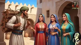 قصة الأرامل الثلاث اللواتي عرضن على حطّاب شاب عرضًا غريبًا، قصص قبل النوم،  سوق الحكايات والقصص